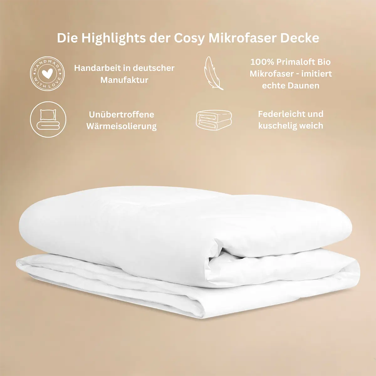 Schweben Sie auf den sanften Wolken des LuxeCosy Cosy Clouds Mikrofaser Decke Primaloft - Kuscheliger Komfort für Sie!