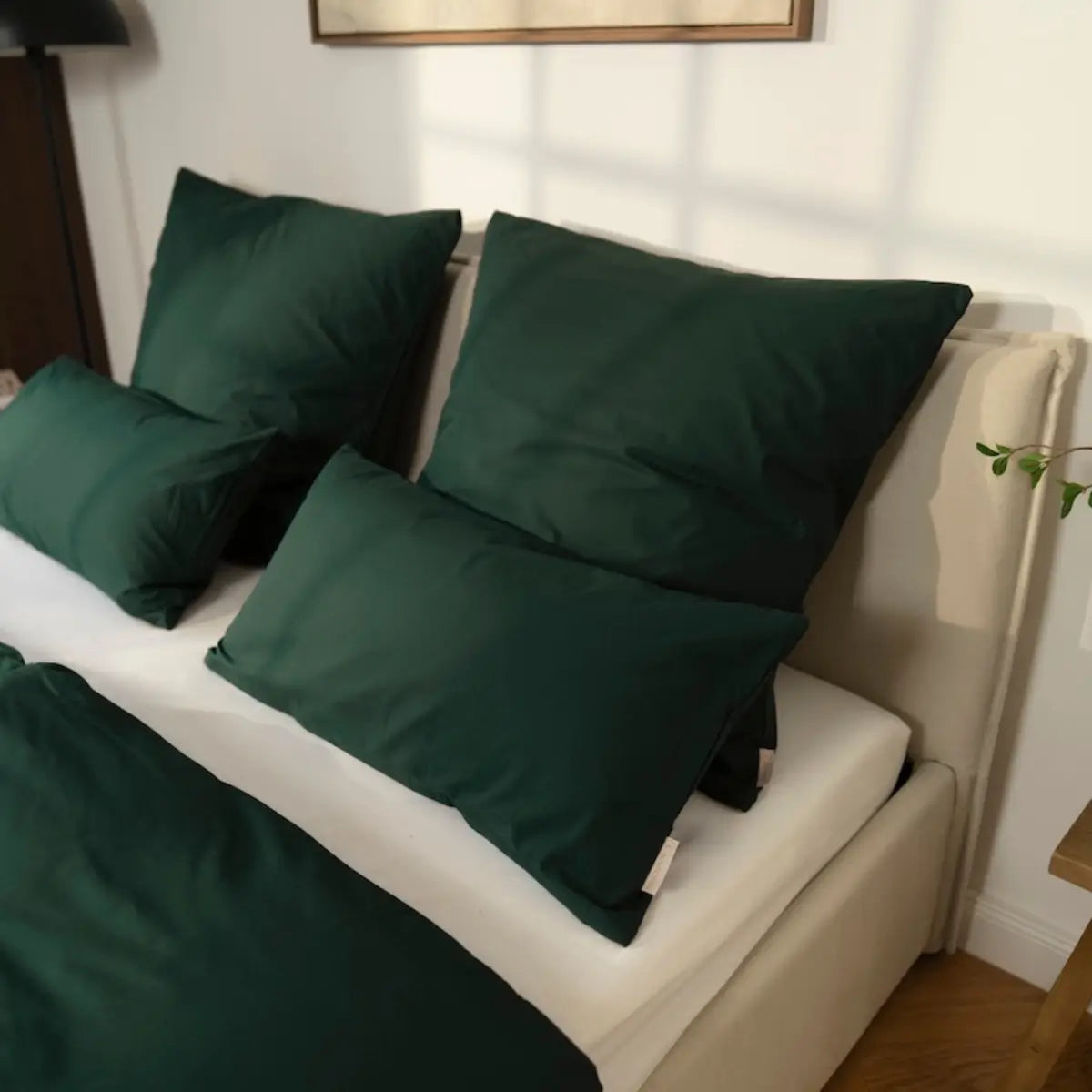 Renforcé Kissenbezüge in schönem grün