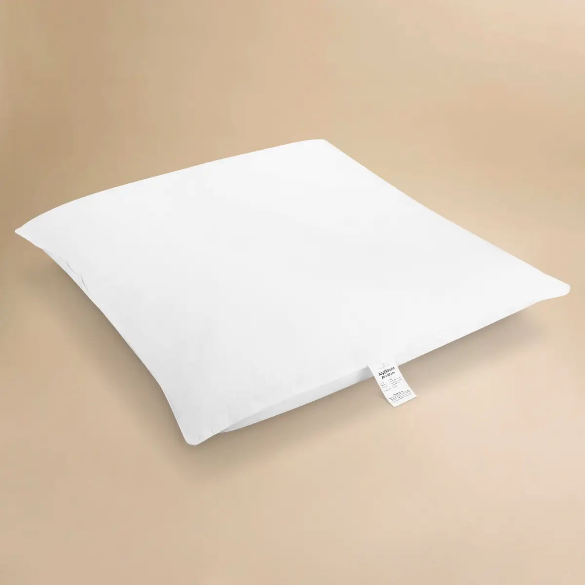 Das hochwertige Luxe Federkissen 80x80 cm von Luxecosy mit der Stützkraft Fest.