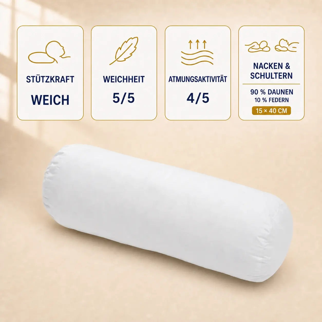 Die Nackenrolle von Luxecosy für einen unübertrefflichen Komfort.