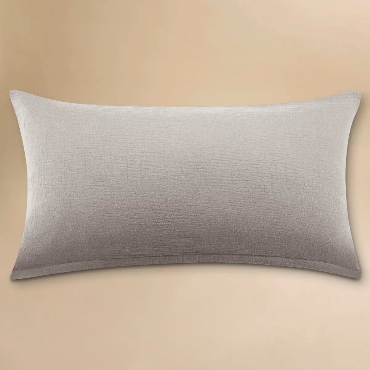 Musselin Kissenbezug 40x80 cm in Hellgrau von Luxecosy