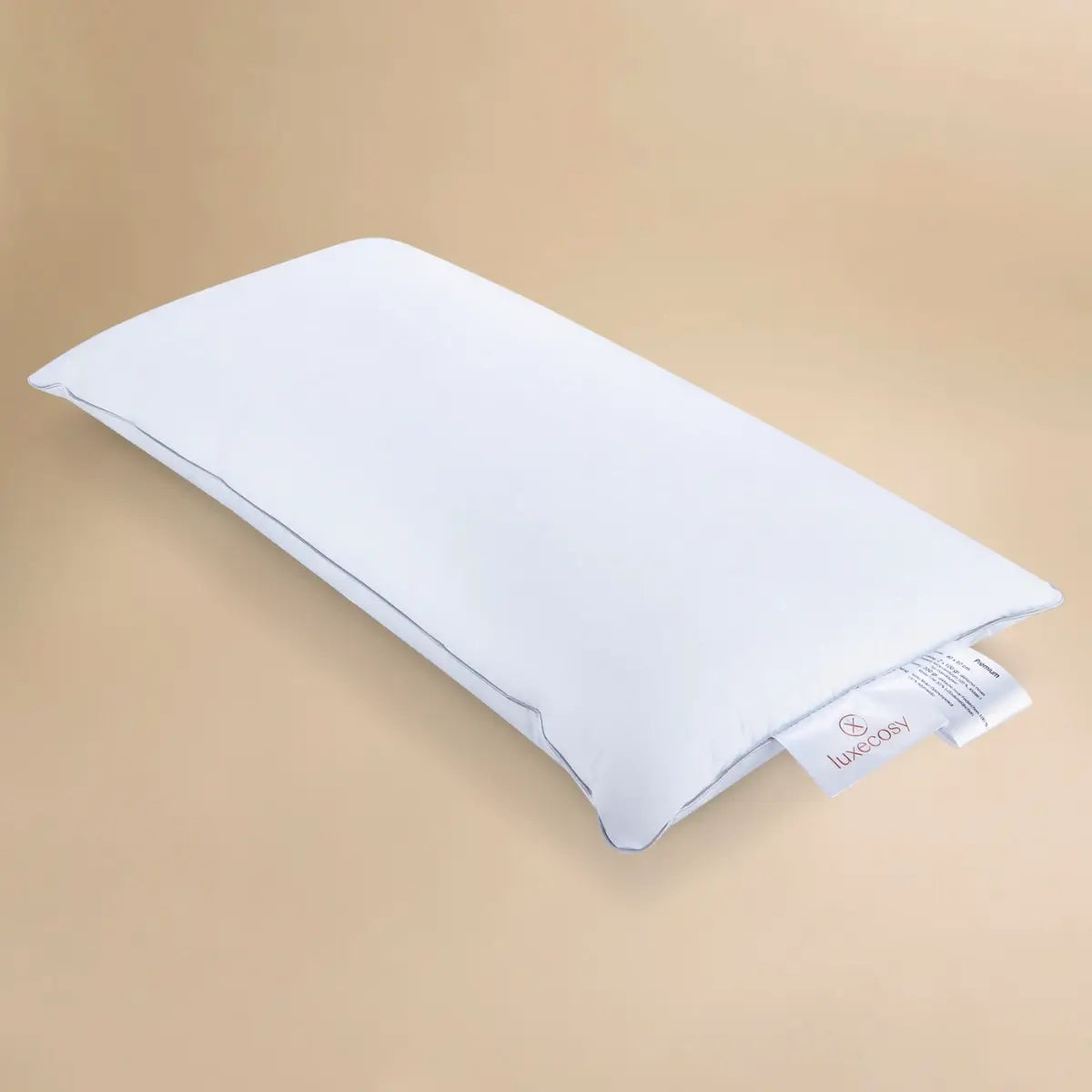 Premium 3-Kammer Daunenkissen mit weicher Füllung aus Wildente Typ Eiderdaune Daunen und Federn, perfektes Luxus-Kopfkissen
