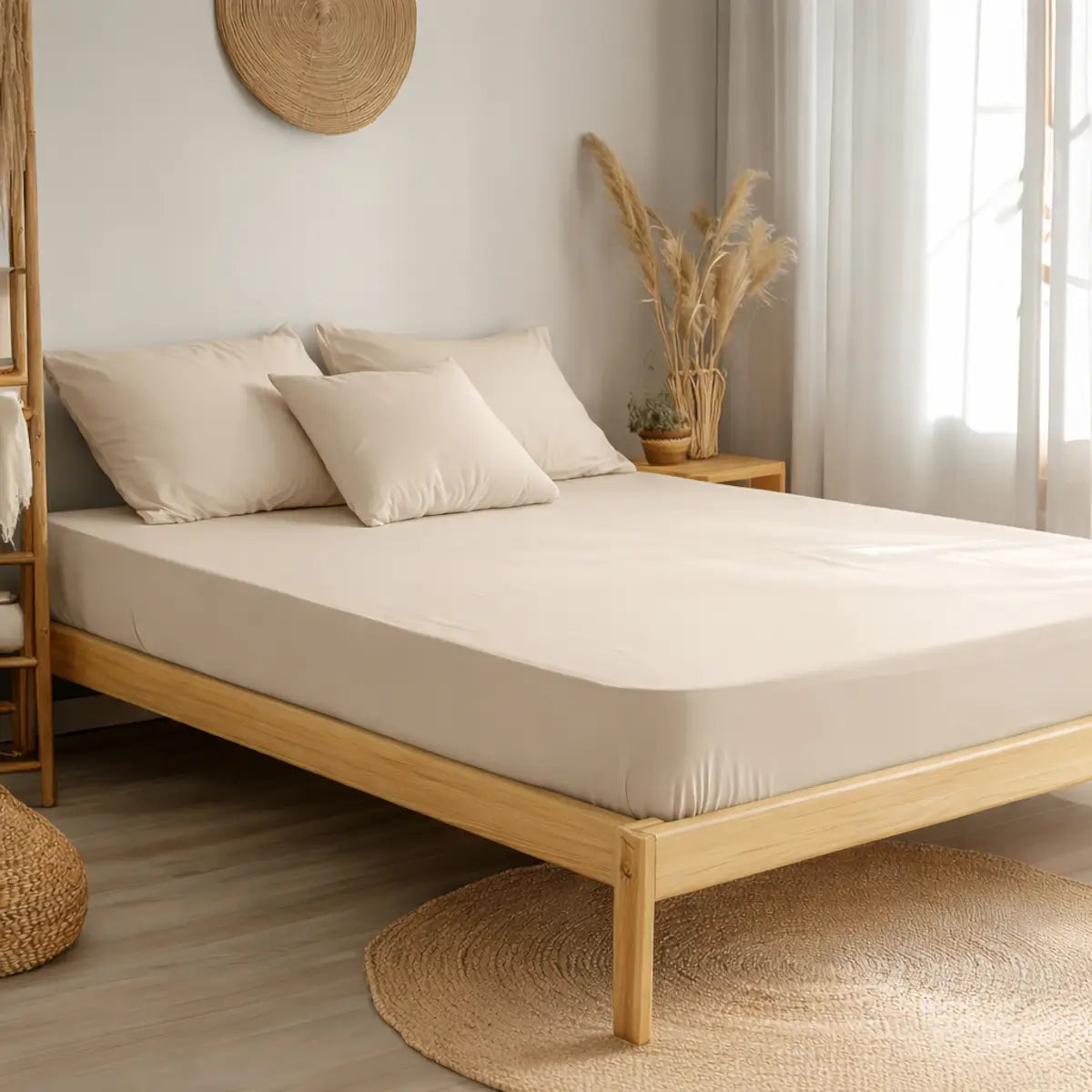 Fine jersey fitted sheet