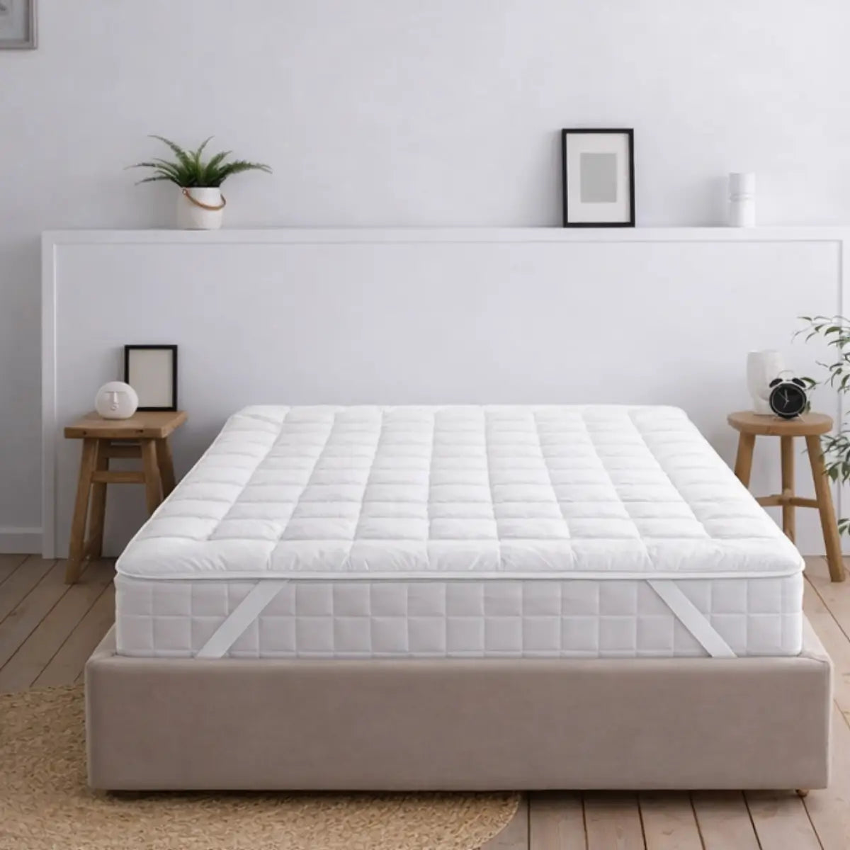 Der Tencel Topper von Luxecosy in einem Schlafzimmer aus 100% Tencel