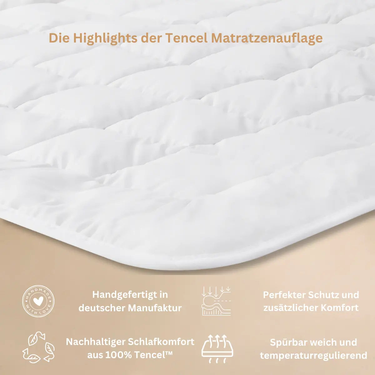 Die Highlights der Tencel Matratzenauflage, atmungsaktive und nachhaltige Matratzenauflage für optimalen Schlafkomfort