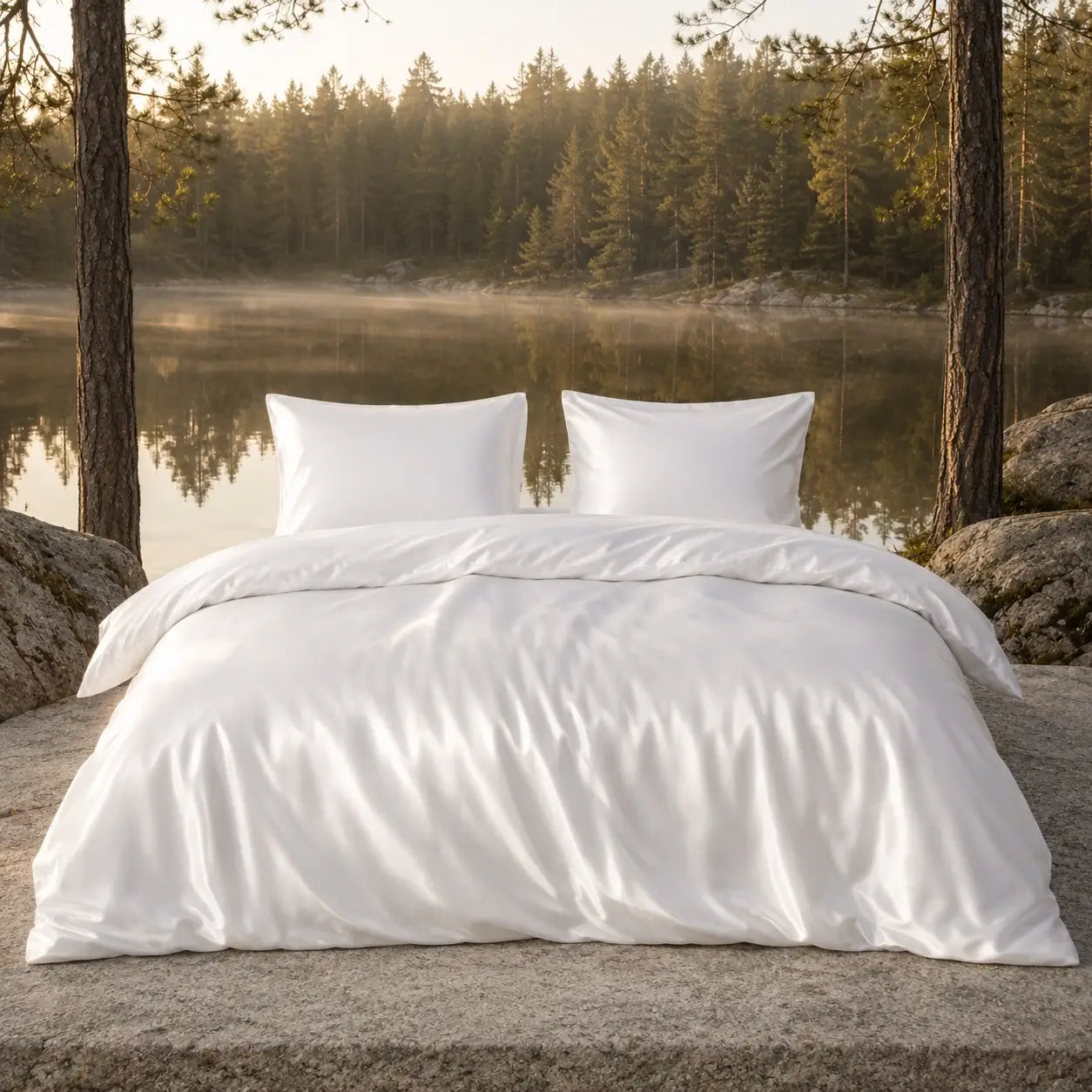 Linge de lit en satin de Mako