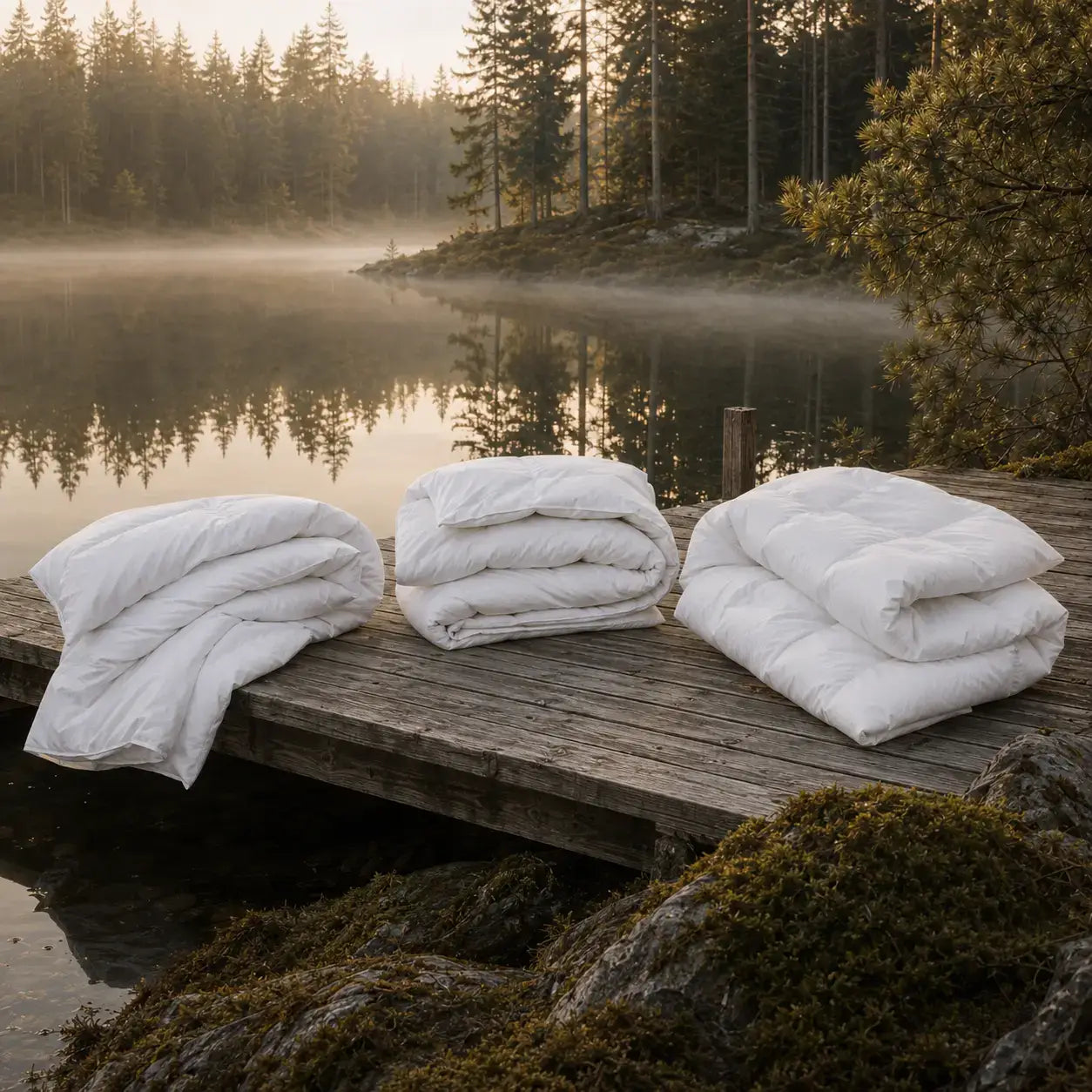 Natur Bettdecken von Luxecosy aus natürlichen Materialien in handwerklicher Fertigung in Deutschland hergestellt.