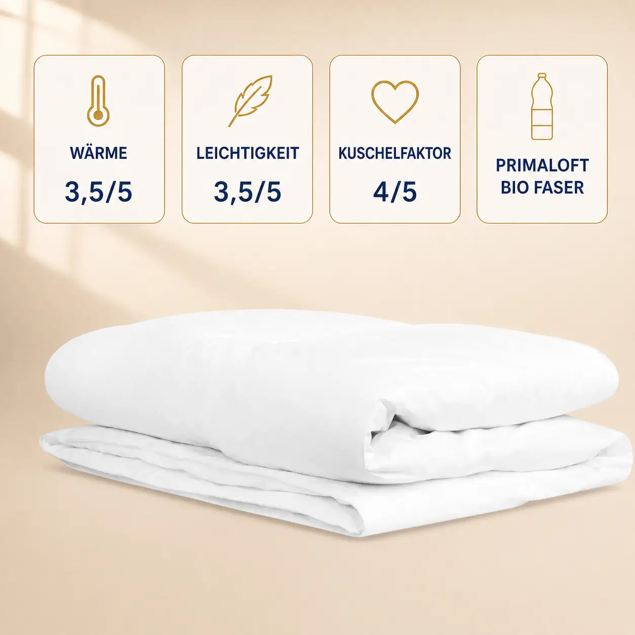 Cosy PrimaloftBio Mikrofaser Decke, nachhaltige Bettdecke für leichten und komfortablen Schlaf