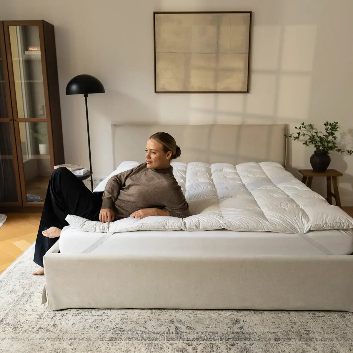 Luxus Daunen Topper von Luxecosy - Stützend und super weich