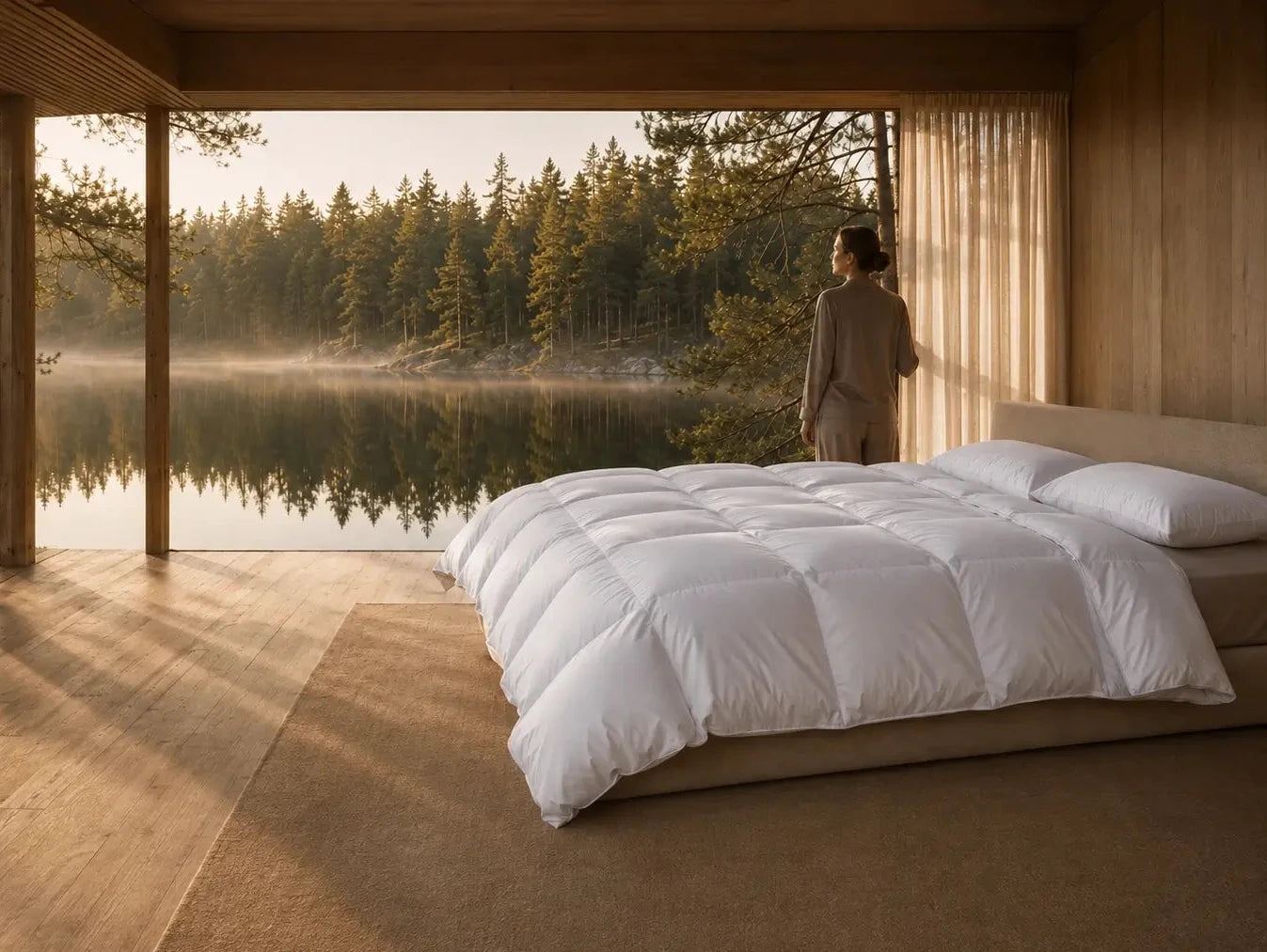 Luxuriöses Schlafzimmer mit hochwertigen LuxeCosy Bettwaren