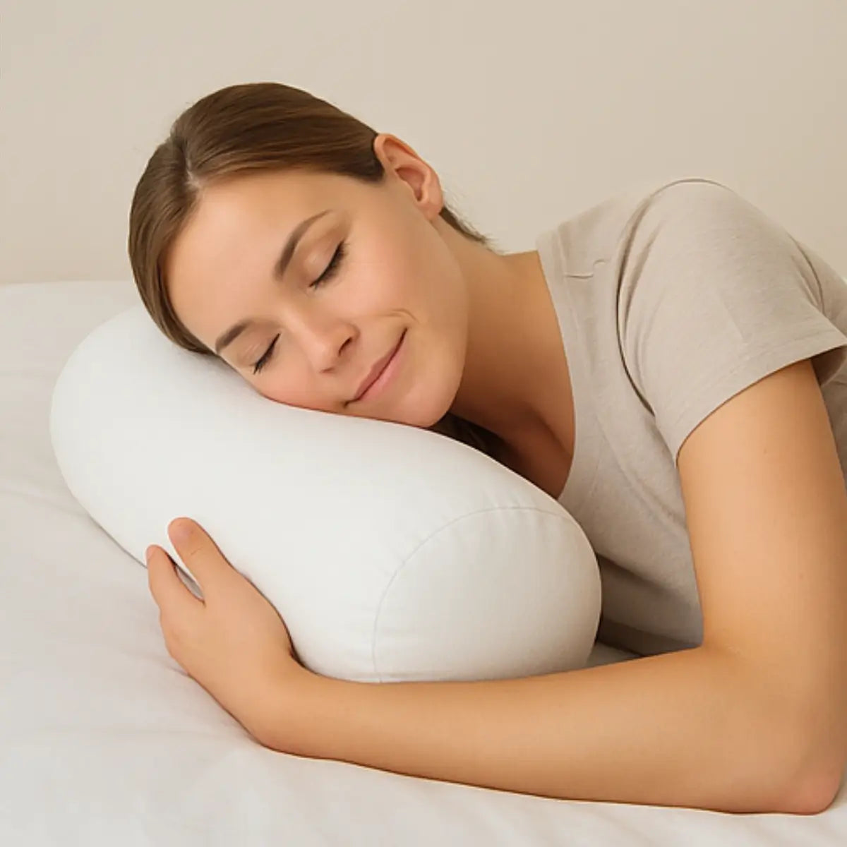 Die Nackenrolle von Luxecosy ist angenehm weich und stützend