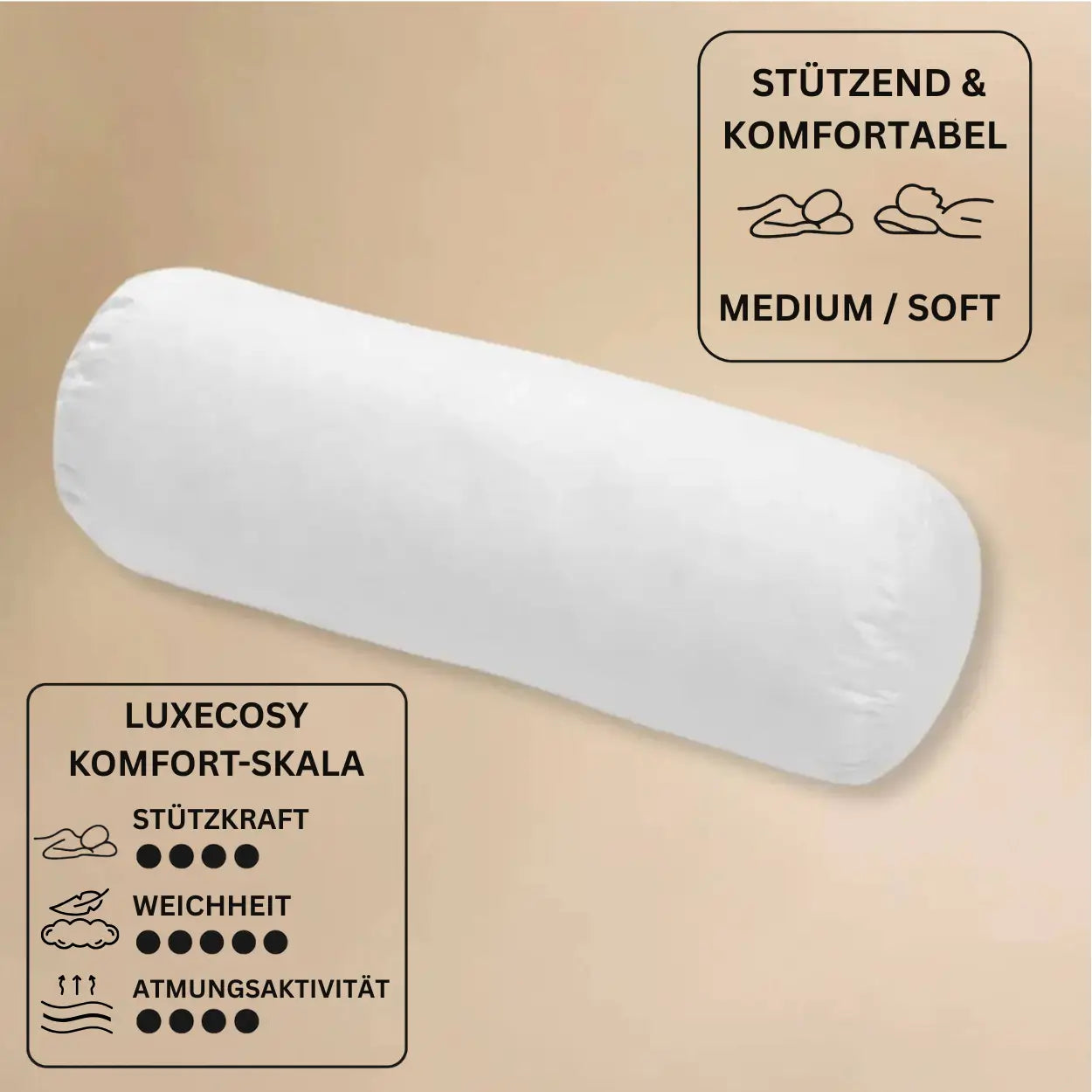 Die Nackenrolle von Luxecosy für einen unübertrefflichen Komfort.