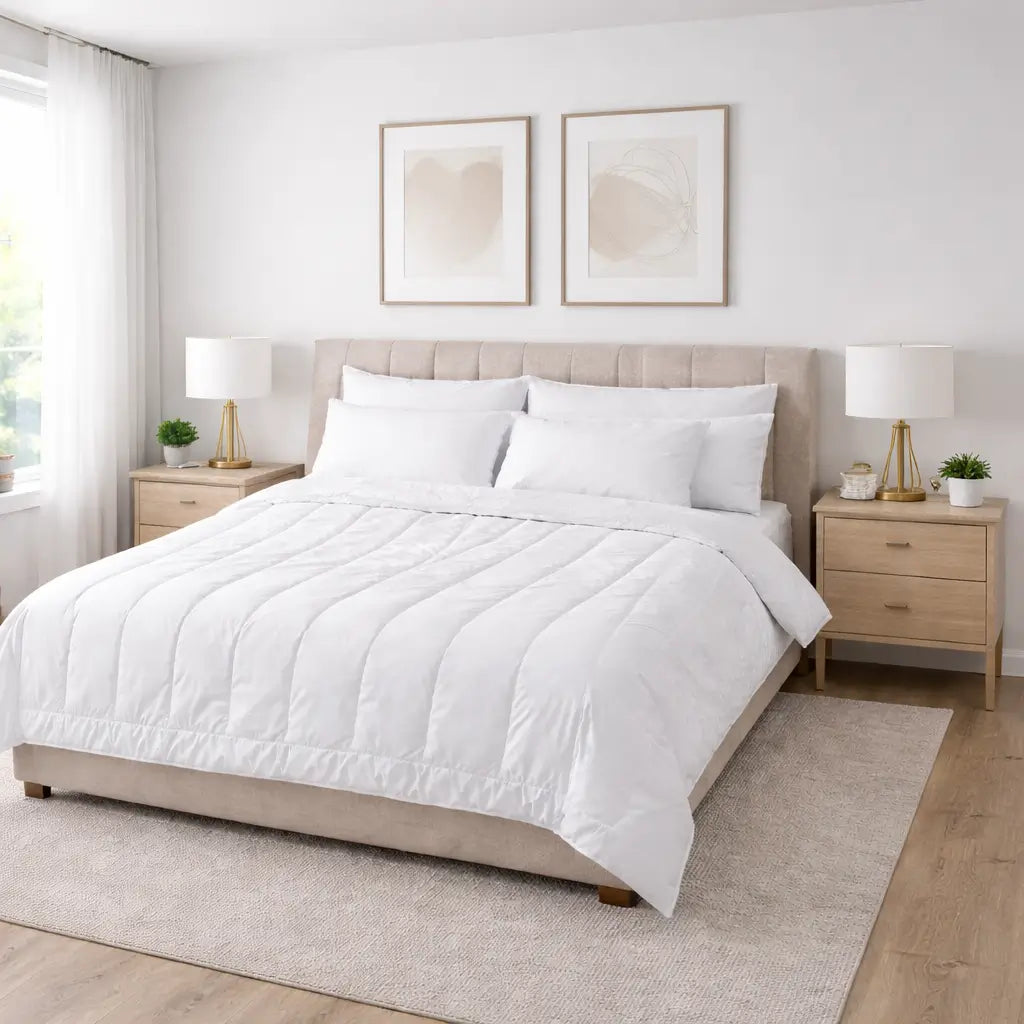 Kamelhaardecke im Schlafzimmer – hochwertige Ganzjahresdecke aus Kamelhaar