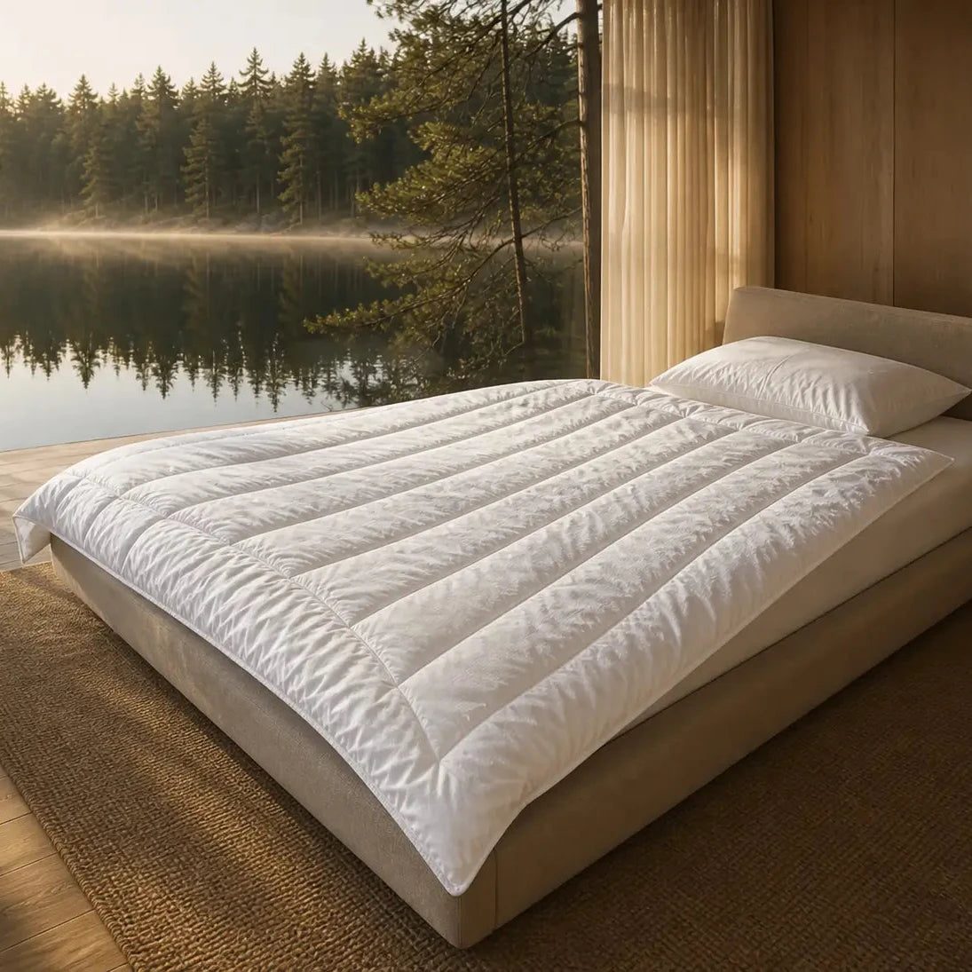 Kamelhaardecke im Schlafzimmer – hochwertige Ganzjahresdecke aus Kamelhaar